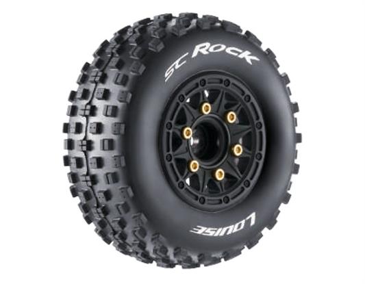 LouiseRC - T3229SB - Tires & Wheels SC-ROCK (Removable Hex 4pcs) Soft (2)