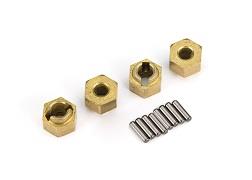 Wheel Hubs Hex 7mm Brass (4) TRX-4M