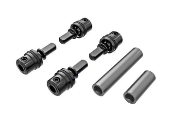 Driveshafts, center, male (steel) (4)/ driveshafts, center, female, 6061-T6 aluminum (dark titanium-anodized) (front & rear)