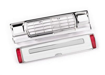 Front grille/ tailgate panel (white, requires painting)/ LED lenses (rear, left & right) (unassembled) (fits #9812 body)