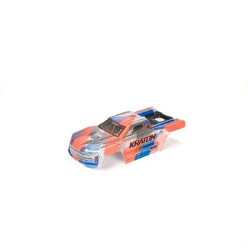 Arrma - ARA-1517 - 1/8 Painted Body with Decals Blue/Orange: KRATON 6S BLX V6