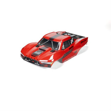 Arrma - ARA-1582 - 1/10 Clipless Painted Trimmed Body Set with Decals Red: FURY 2WD