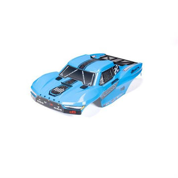 Arrma - ARA-1583 - 1/10 Clipless Painted Trimmed Body Set with Decals Blue: FURY 2WD