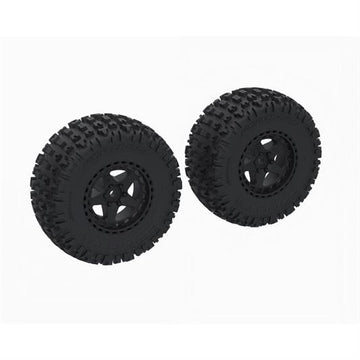 Arrma - ARA-1616 - DBOOTS 'FORTRESS SC' Tire Set Glued Black (2)