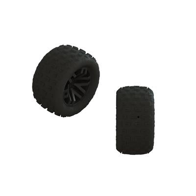 Arrma - ARA550112 - dBoots FORTRESS Tire Set Glued (Black) (2 Pairs)