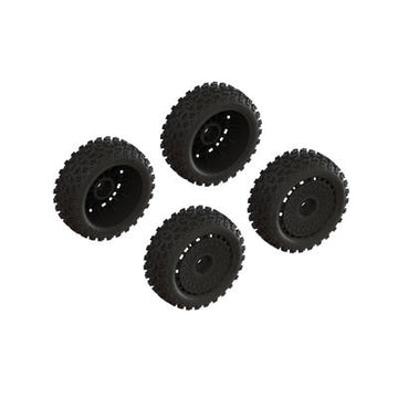 Arrma - ARA550114 - dBoots 2-HO Tire Set Glued (Black) (2 Pairs)