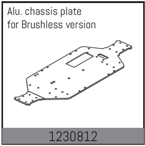 Absima - 1230812 - Chassis alu. til Brushless version