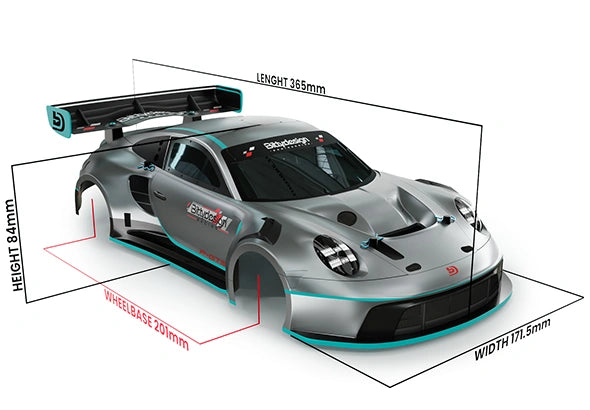 GT12 Body P-GT3R for 1/12 Supastox class
