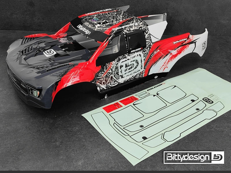 Bittydesign - BDTRX7-FLCK-PPR - FALCON-X Red for TRAXXAS UDR Pre-cut 1.5mm