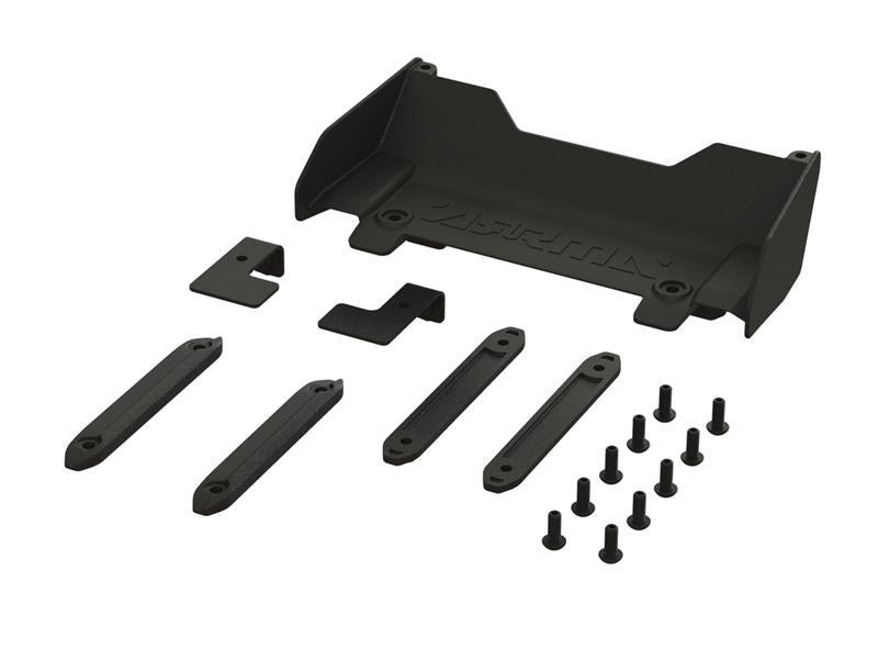 Arrma - ARA480045 - REAR WING AND ROOF SKIDS SET