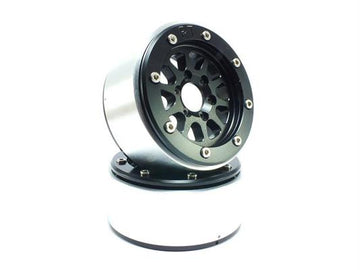 Metsafil - MT5030BB - 1.9\" Beadlock Wheels GEAR Black/Black (2) w/o Hub