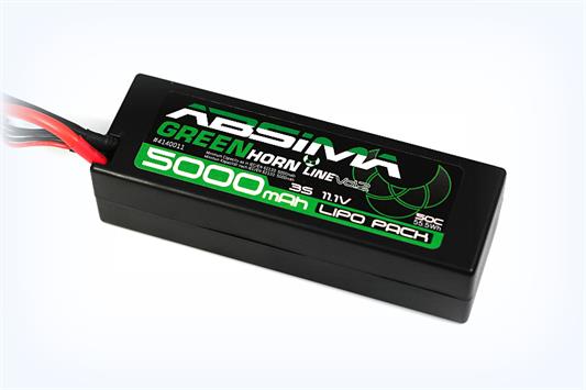 Absima - 11.1V Lipo batteri med 5000 mAh, 50C i Hardcase med Deans stik