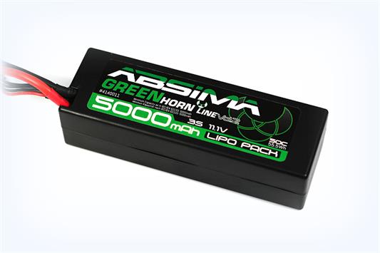 Absima - 4140014 - 11.1V Lipo batteri med 5000 mAh, 50C i Hardcase med XT60 stik