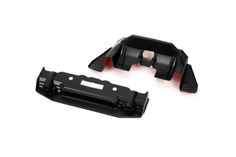 Arrma - ARA410008 - Painted Splitter And Diffuser, Black/Red: FELONY 6S BLX