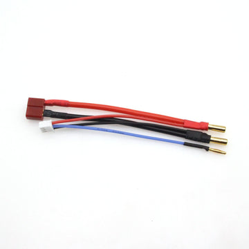 Vapex - VP25D2 - Deans hun opladekabel til Lipo 2S med 4mm guldstik og 2mm guldstik balanceledning