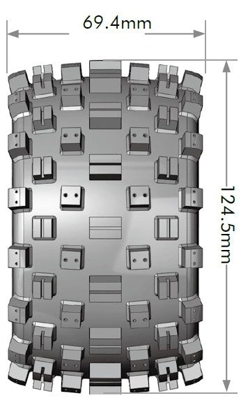 Tires & Wheels MT-ROCK 1/10 Soft (Removable 12, 14 & 17mm Hex) (2)