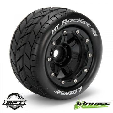 LouiseRC - T3328SB - MT-ROCKET dæk med MFT på 3.8" fælge med 17 mm hex - 1/2" Offset - Sport Compound - 2 stk - Traxxas Maxx