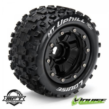 LouiseRC - T3330SB - MT-UPHILL Tires with MFT on 3.8" Wheels with 17 mm Hex - 1/2" Offset - Sport Compound - Set of 2