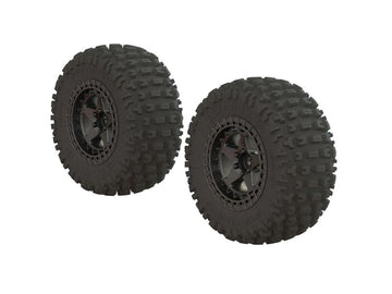 Arrma - ARA550087 - DBOOTS FORTRESS SC Dæk limet på 3.0" GUN METAL Short Course fælge med 14mm hex - 2 stk