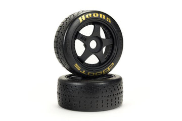 Arrma - ARA550071 - DBoots Hoons Dæk limet på 2.9" 5-eger fælge med 17mm hex - 42mm Bred/ 100mm Høj - Guld compound - 2 stk