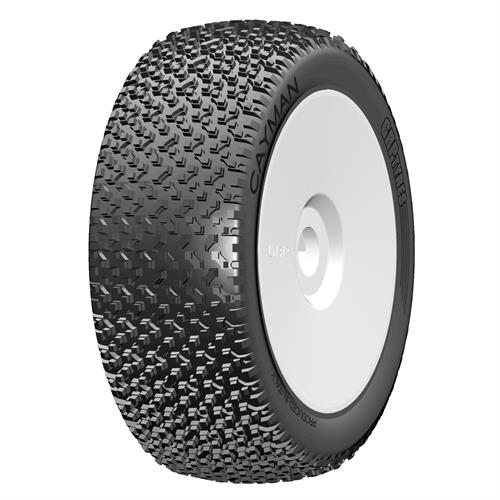 GRP - GBX12X - 1:8 BU - CAYMAN - X ExtraSoft - New Closed Cell Insert - Mounted on New Closed White Wheel - 1 Pair