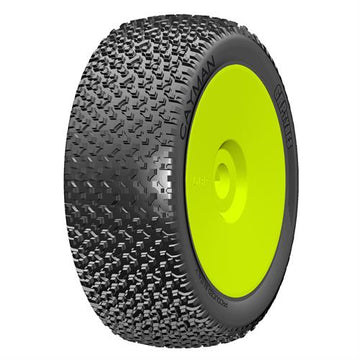 GRP - GBY12A - 1:8 BU - CAYMAN - A Soft - New Closed Cell Insert - Mounted on New Closed Yellow Wheel - 1 Pair