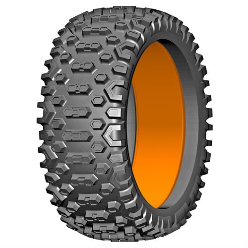 GRP - GW91-S5 - 1:6 BU-BIG - CROSS - S5 Hard - 180mm Donut Tyre with Insert - 1 Pair