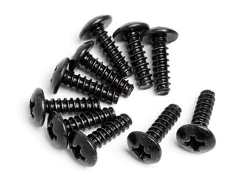 Round Head Self-Tapping Screw M3x10mm (10Pcs)