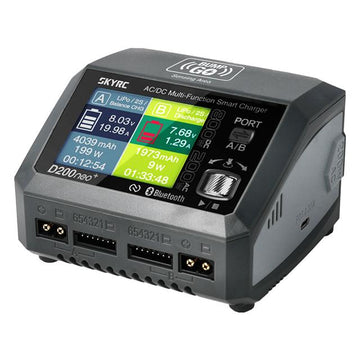 Skyrc - SK100196-06 - D200neo+ dobbelt oplader med strømforsyning 2x100W - NiMH og Lipo - 1-6S