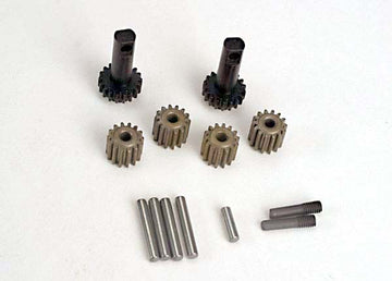 Traxxas - TRX2382 - Planet gears (4)/ planet shafts (4)/ sun gears (2)/sun gear alignment shaft (1) all hardened steel