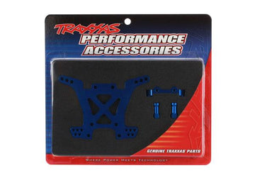 Traxxas - TRX6838X - Shock tower, rear, 7075-T6 aluminum (blue-anodized)