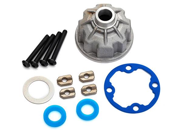 Traxxas - TRX8681x -  Carrier, differential (aluminum)/ x-ring gaskets (2)/ ring gear gasket/ spacers (4)/ 12.2x18x0.5 MW