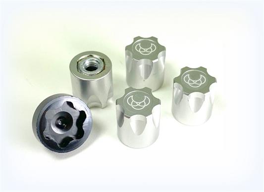 Absima - 2560025 - 12 mm Aluminium møtrik M4 - sølv