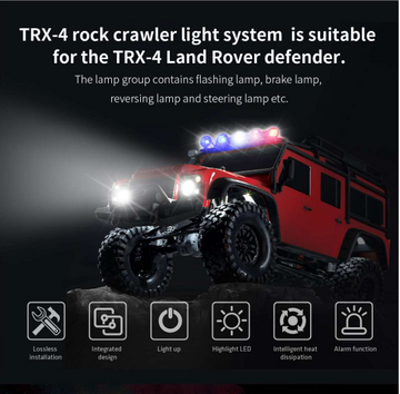 SLET VARE Lys system for Traxxas TRX-4 Crawler