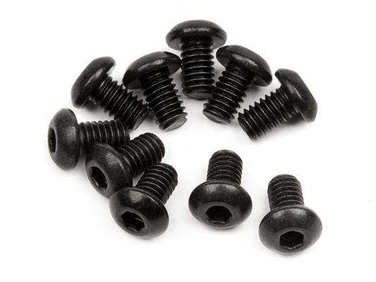 HPI - HP100864 - Button Head Screw M2.5X4Mm (Hex Socket/10Pcs)