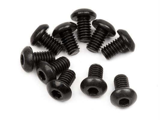Button Head Screw M2.5X4Mm (Hex Socket/10Pcs)