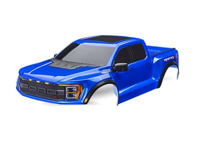 Traxxas - TRX10112B - Body, Ford Raptor R, complete (blue) (includes grille, tailgate trim, side mirrors, decals, & clipless mounting)
