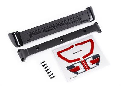 Traxxas - TRX10121 - Tailgate trim/ trim mount/ 3x10mm BCS (7)/ decals (attaches to #10111 body)