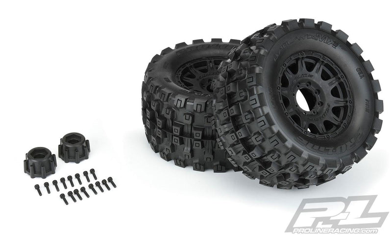 Pro-Line - PL10166-10 - Badlands MX38 HP Belted 3.8" Tires Pre-Mounted on Raid Wheels (2pcs)