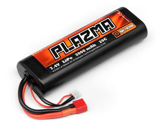 HPI - HP101940 - 7,4V Lipo Plazma Batteri 3000 mAh, 20C, Deans stik og rund hardcase