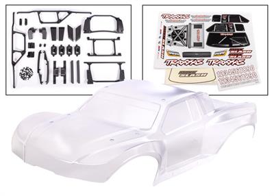 Traxxas - TRX10211R - Body, Maxx Slash® (clear, requires painting)/ window masks/ decal sheet (includes body support, body plastics, latches, & hardw