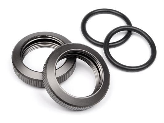 Shock Adjuster Nut 20Mm (Gunmetal/2Pcs)