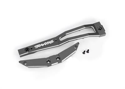 Traxxas - TRX10221-Gray - Chassis brace, front, 6061-T6 aluminum (gray-anodized/ 2.5x6mm CCS (with threadlock) (2)