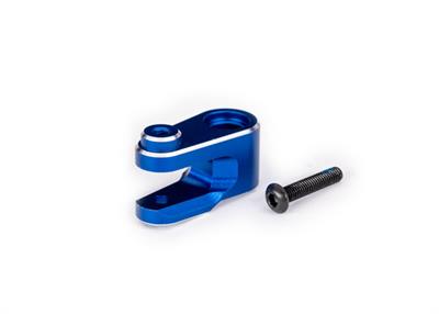 Traxxas - TRX10247 -BLUE - Servo horn, steering, 6061-T6 aluminum (blue-anodized)/ 3x15mm BCS (with threadlock) (1)