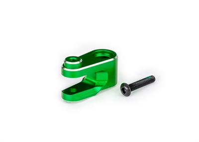 Traxxas - TRX10247 -GRN - Servo horn, steering, 6061-T6 aluminum (green-anodized)/ 3x15mm BCS (with threadlock) (1)