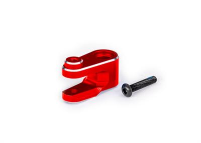 Traxxas - TRX10247 -RED - Servo horn, steering, 6061-T6 aluminum (red-anodized)/ 3x15mm BCS (with threadlock) (1)