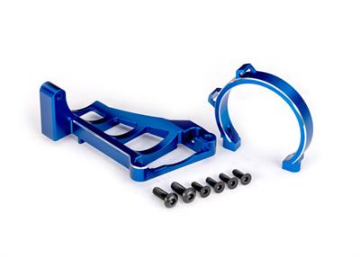 Traxxas - TRX10262-BLUE - Motor mount (front and rear) blue-anodized 6061-T6 aluminum) for use with #3483 motor