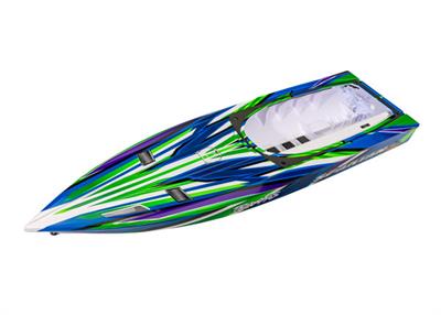 Traxxas - TRX10315-GRN - Hull, Spartan SR, green graphics (fully assembled)