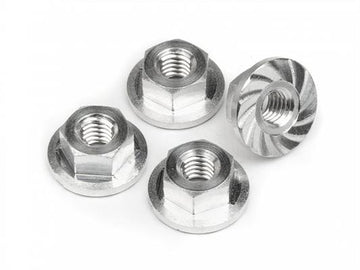 Serrated Flange Nut M4X10.8Mm (4Pcs)