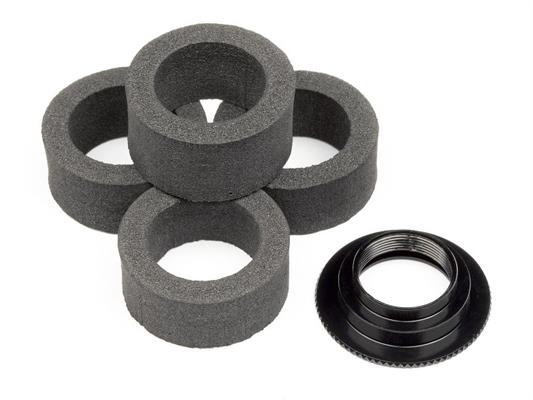 HPI - HP104123 - Servo Saver Foam (4Pcs) With Adjust Nut